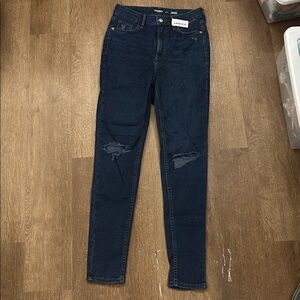 Old Navy Dark Blue Super Skinny Stretchy Size 2-6 Jeans BRAND NEW
